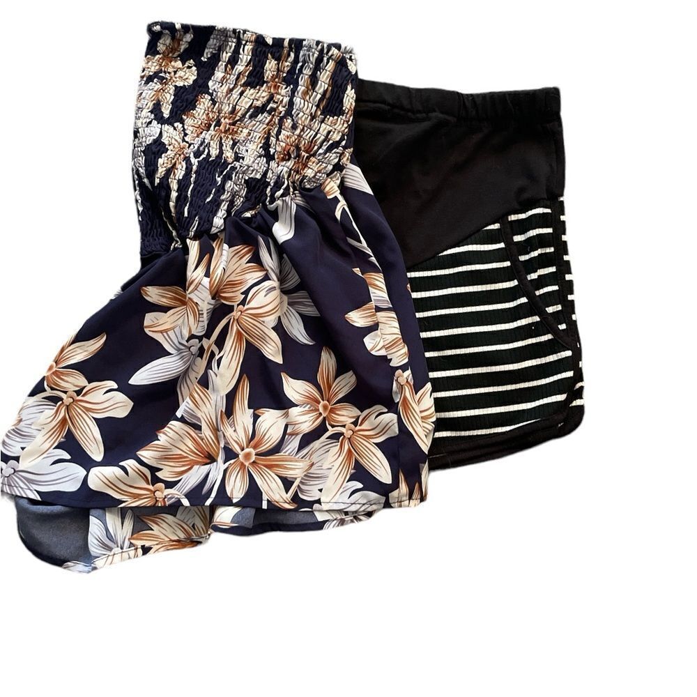 Two pairs of SHEIN Maternity shorts